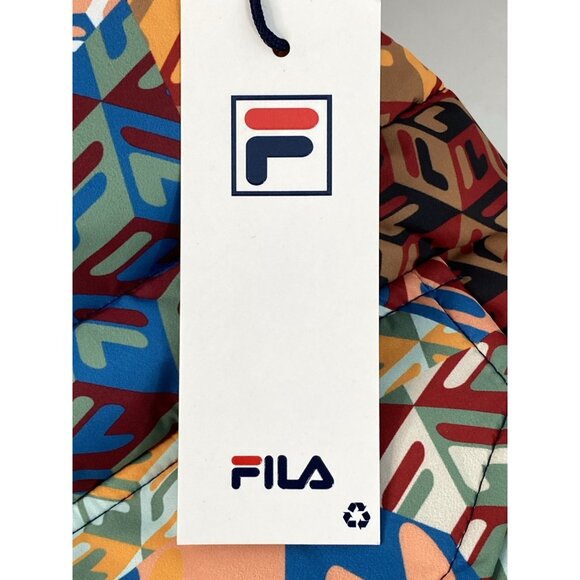 NWT FILA Men’s L Vostok Puffa Puffer Jacket Full Zip AOP Hooded F22UASM1 933 - Picture 15 of 16